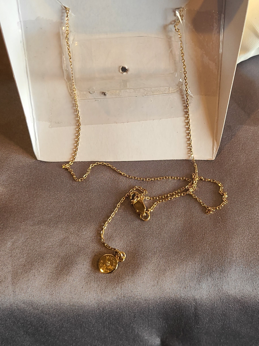 Michael Kors Gold Heart & Padlock Charm Necklace and Bangle Set - Picture 5 of 7